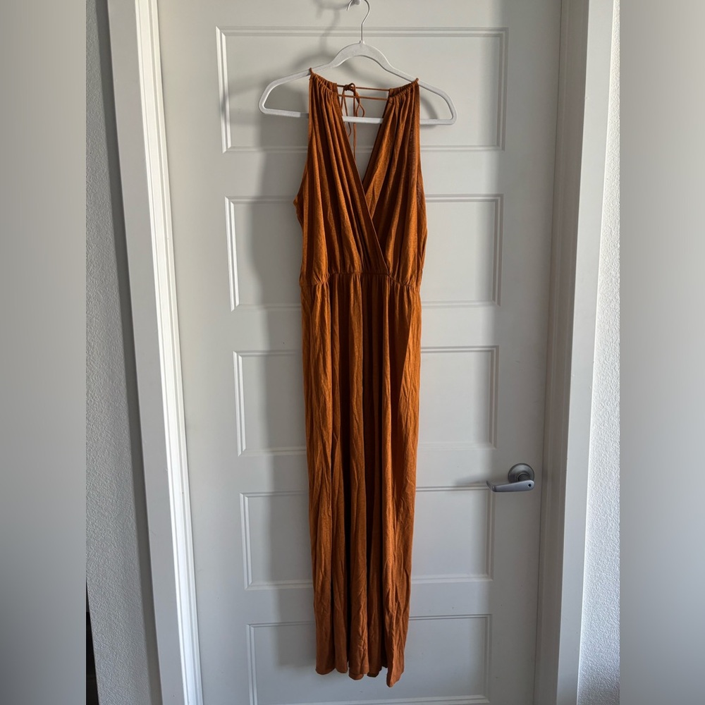 LOFT Burnt Orange Sleeveless (adjustable straps) Dress/Beach Coverup